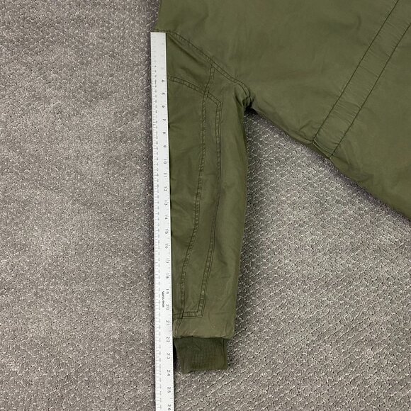 Abercrombie & Fitch Jacket Parka Military Faux Fur Collar Women's Small Green - Picture 15 of 16